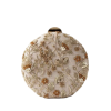 IVORY ROUND GOLDEN WILDFLOWER EMBROIDERED EVENING CLUTCH