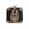 BLACK LOVE BIRDS ZARDOZI EMBROIDERED EVENING CLUTCH