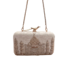 TAJ MAHAL IVORY VELVET BRIDAL CLUTCH