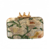 IVORY LOTUS GARDEN EMBROIDERED EVENING CLUTCH